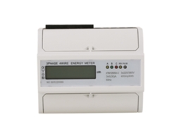 Medidor elétrico trifásico, 4 fios, 7p, DIN rail, 5A, kWh