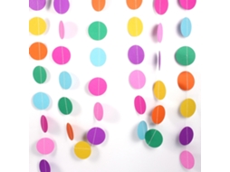 Laxiscreed Decoração De Papel Com Círculos Coloridos Para Festas De 4 Metros