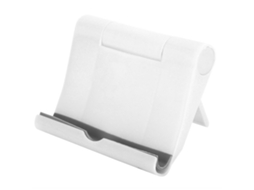 Soporte Plegable Para Teléfono Y Tablet De Plástico Portátil Multifuncional Para Escritorio Blanco