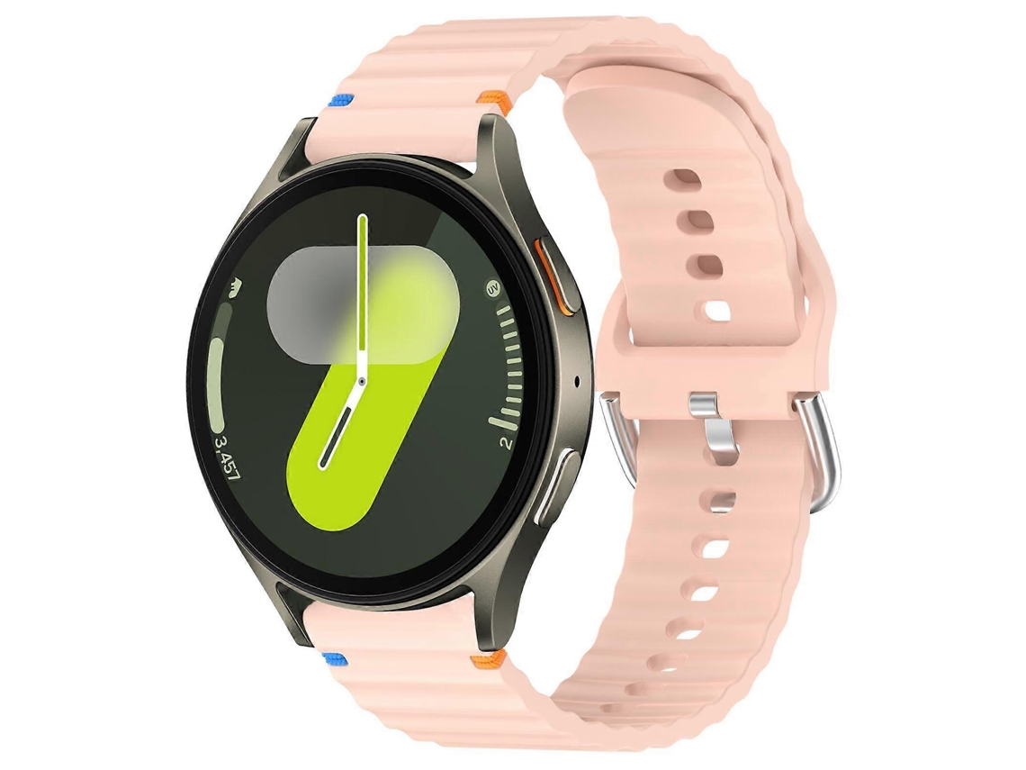 Pulseira De Silicone De 20 Mm Com Textura Ondulada E Costura Aparente Para Samsung Galaxy Watch 7 40/44 Mm