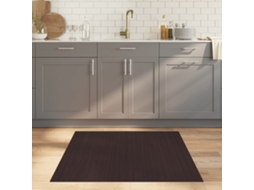 Vidaxl Tapete Retangular 100x100 Cm Bambu Castanho-escuro