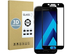 Película de Ecrã Antiriscos Alta Definição Resposta Sensível Instalação Sem para Samsung Galaxy A7 HONGWE. Vidro Temperado Preto