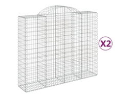 Gabion Basket, Gabion Baskets Vidaxl Prateado Ferro (200 X 50 X 160/180 Cm)