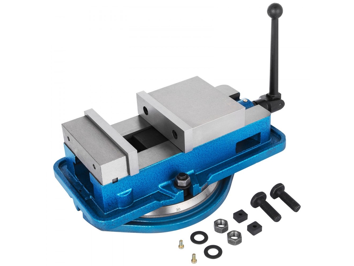 Torno De Bancada De Precisão 80 Mm Com Base Rotativa 360° Tekmaquinas