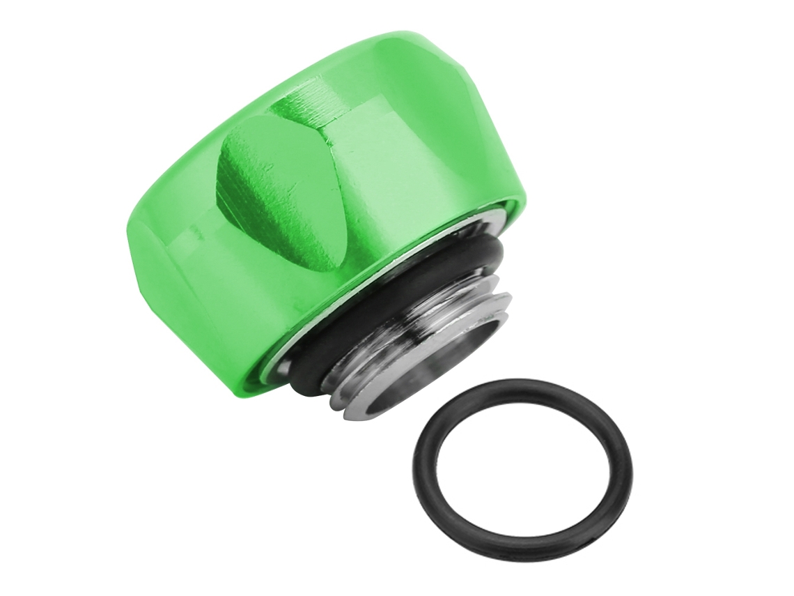 Conector De Compressão Para Resfriamento Por Água Para Tubo Rígido De Acrílico Od14mm Verde