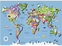 Quebra Cabeças De 1000/500/300/120 Peças Com Mapa Múndi E Suas Características Para Adultos, Jogos De Decoração Para Casa, Quebra Aquaforge