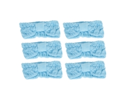 Faixas De Cabelo Microfibra Azul Claro Elásticas