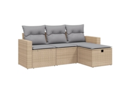 Garden Sofa Set, Garden Sofa Sets Vidaxl Bege Rattan / Vime (n/a)