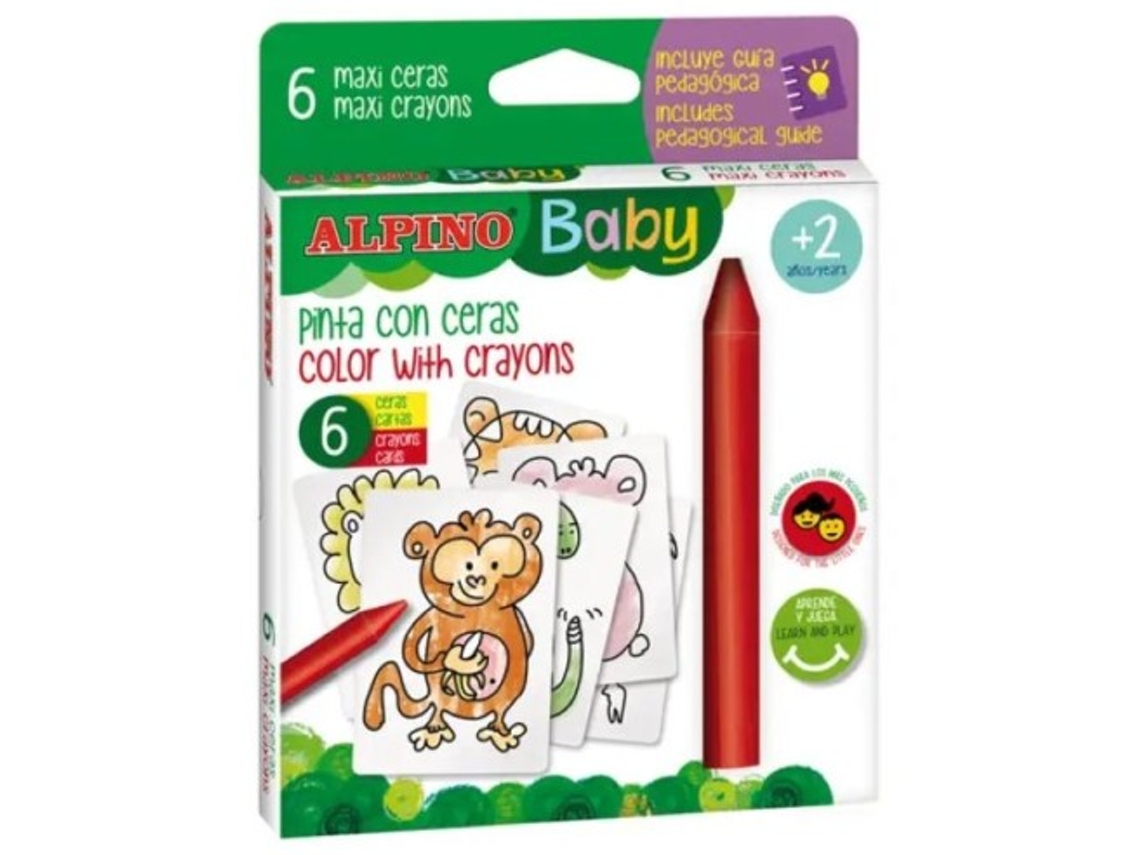 Estojo Alpino Baby 6 ceras e folhas