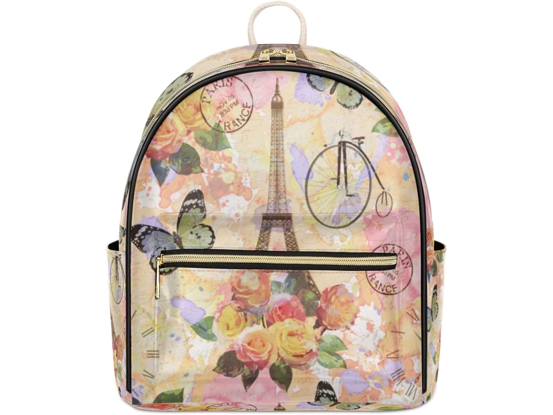 Mochila Viagem Paris Tropicallife (32x15x44cm) couro