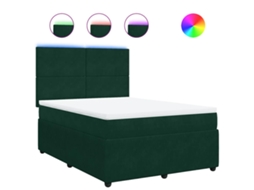 Box Spring Bed, Box Spring Beds Vidaxl Verde Veludo (140 X 190 Cm)