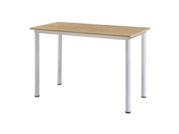 Mesa de Jantar Tammelaversátil para 4 Pessoas em Aço e Mdf 120 X 60 X 75 Cm Efeito Carvalho [EN.CASA]