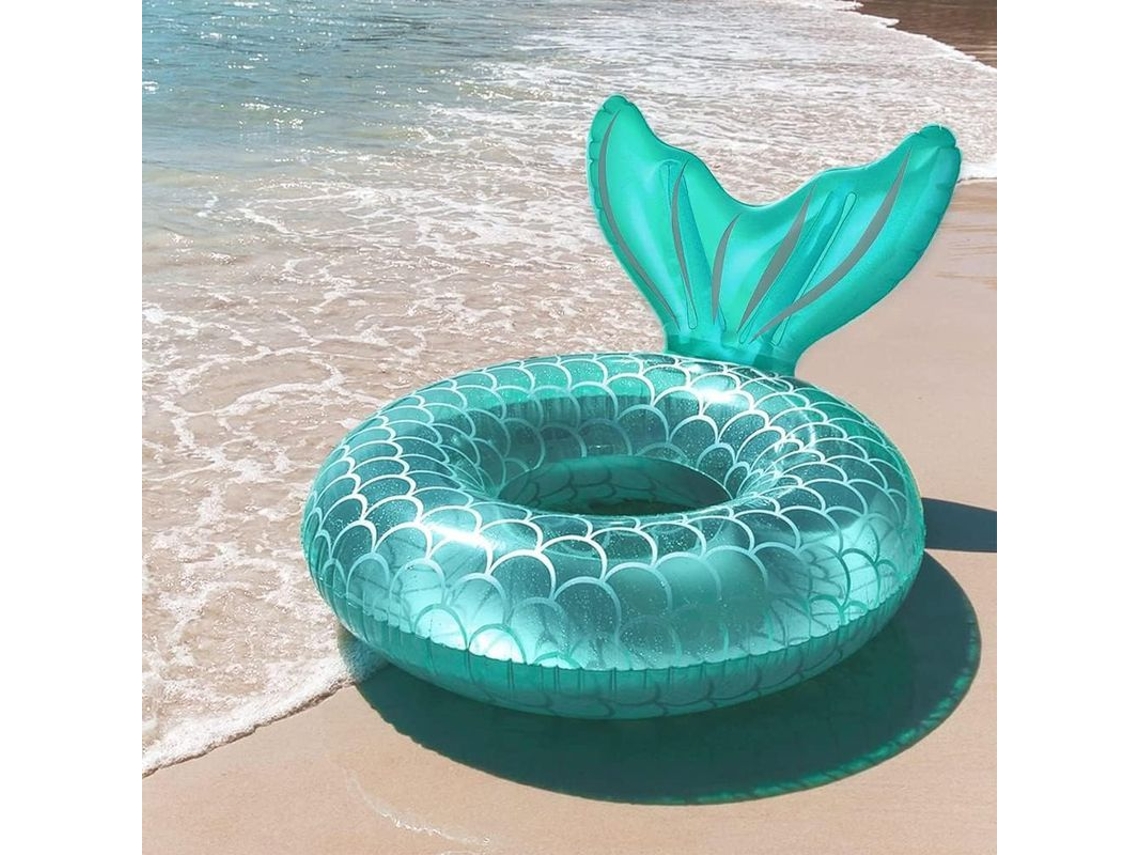 Anel Inflável Raia com Cauda Azul 110cm Nova Line