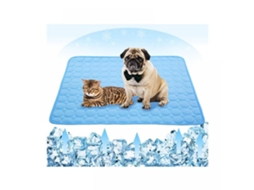 Tapete Refrescante, em Seda Gelada, para Pets, Lavável, 71x56 Cm, Azul AQUAFORGE