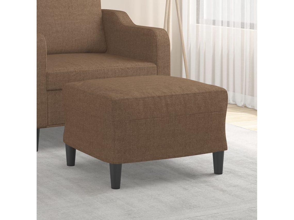 Vidaxl Apoio De Pés 60x50x41 Cm Tecido Castanho