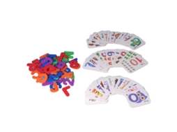 Primerox conjunto de Cartões Flash Alfabeto e Números para Crianças com Blocos de Madeira Ohyealphanumeric Matching Board