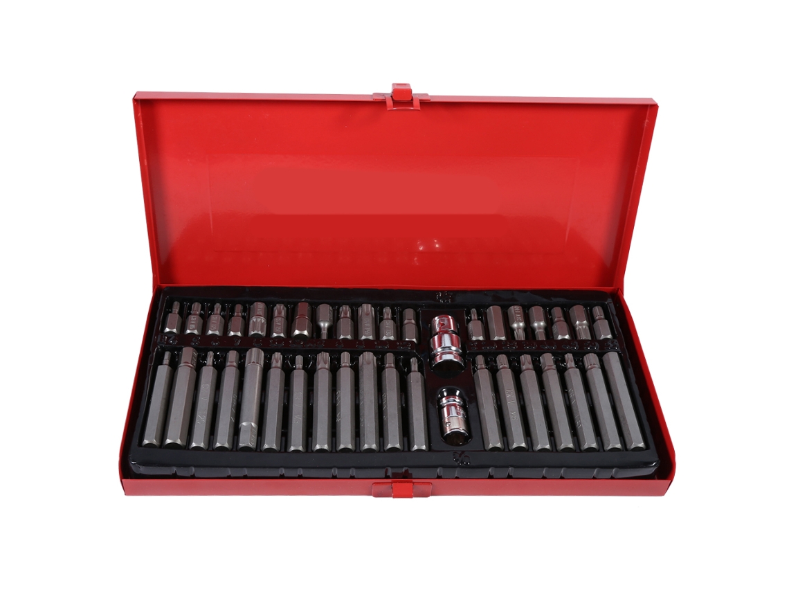 Conjunto 40 Bits Chave De Parafusadeira Elétrica Hex Torx Com Adaptador E Suporte