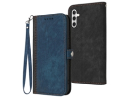 Capa De Couro Com Fivela Lateral E Alça Dupla Dobrável Para Samsung Galaxy A14 5g
