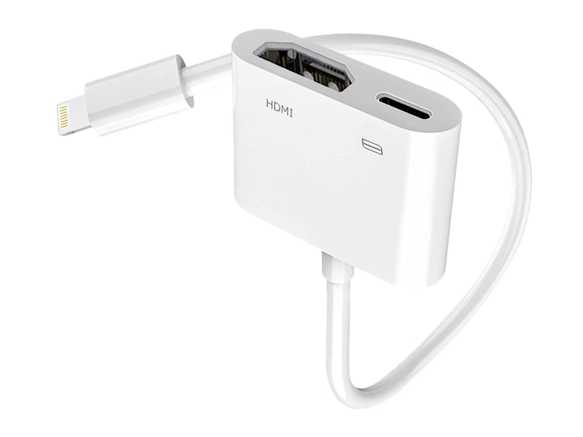 Adaptador Av Digital Hdmi Apple Mfi Certified 1080p Video Audio Sync Screen Converter Adaptador Av Porta De Carregamento Branco Lalamoli