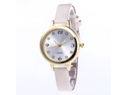 Reloj De Pulsera Para Mujer Zhoulianfa De Acero Cuarzo Delgado Con Correa De Pu (blanco)