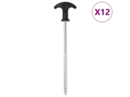 Vidaxl Estacas Para Tenda 12 Pcs 20 Cm Ø7 Mm Aço Galvanizado