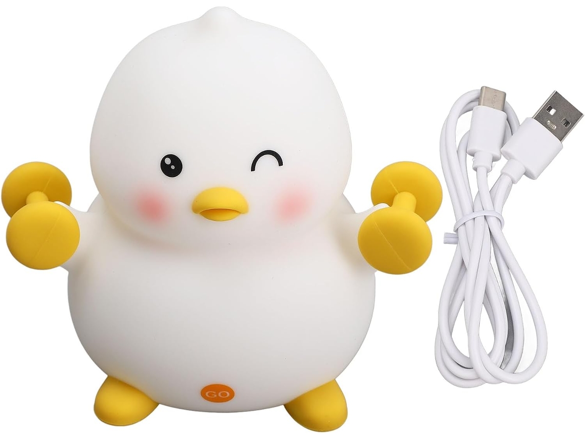 Pato Night Light, Usb Em Silicone Com 3 Níveis De Brilho, Light