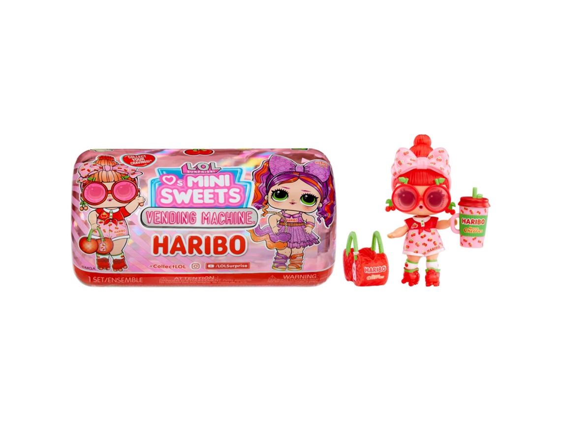 Mini Sweets Vendng Machine Haribo LOL SURPRISE (Idade Mínima Recomendada: 4 Anos)