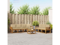 Vidaxl Conjunto De Sofás Para Exterior 8 Pcs Natural E Bege