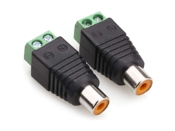 2026-conector Rca Fêmea Para Terminal De Parafuso Para Câmera Cctv, Adaptador Áudio/vídeo (pacote De 2)