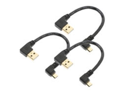 Cabo De Liga Zinco Banhado A Ouro 3 Peças Com Conector Micro Usb 15