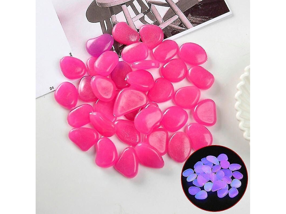 Pedras Luminosas Decorativas Para Jardim, Aquário, Peixes, Glow In The Dark, Pedras De Decoração Exterior 50 Peças