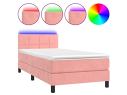 Box Spring Bed, Box Spring Beds Vidaxl Cor-de-rosa Veludo (90 X 200 Cm)