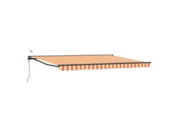 Toldo Retrátil Elétrico Amarelo e Laranja 4 × 3,5 M VIDAXL