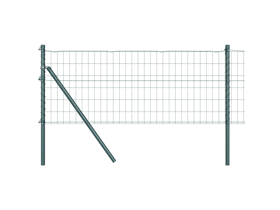 Conjunto 1 Cerca Externa Vidaxl Verde Aço (10 X 0,6 M)