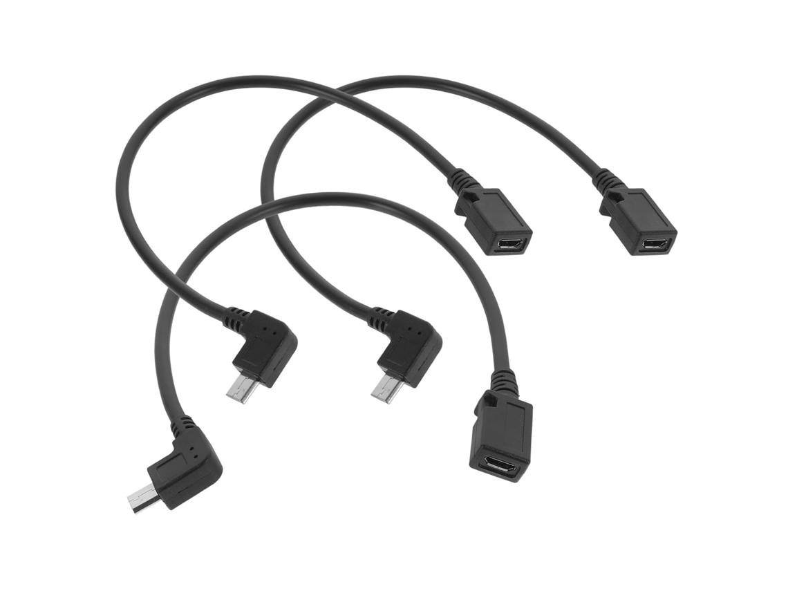 Cabo Usb A Para 90 Graus, Sólido E Fácil De Usar, Cobre, Pacote Com 3 Unidades