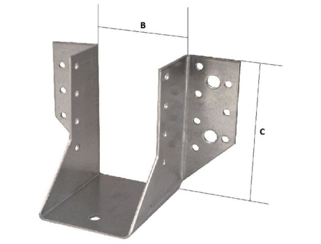 Suporte em U Galvanizado GAH ALBERTS H 128Mm L 64Mm