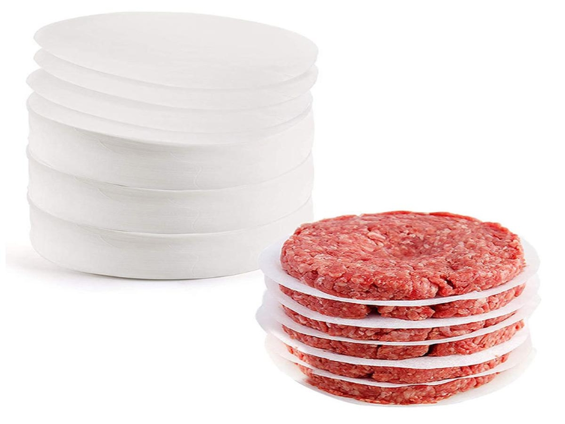 Sacos de papel Lurelia, redondos, para vegetais, 13 cm, antiaderentes, pré-cortados, para alimentos e lanches.