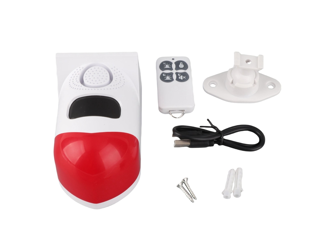 Rebe-luz De Alarma Solar Anti-robo Com Sensor De Movimento Infrarrojo E Sirene Para Granjas E Hortos