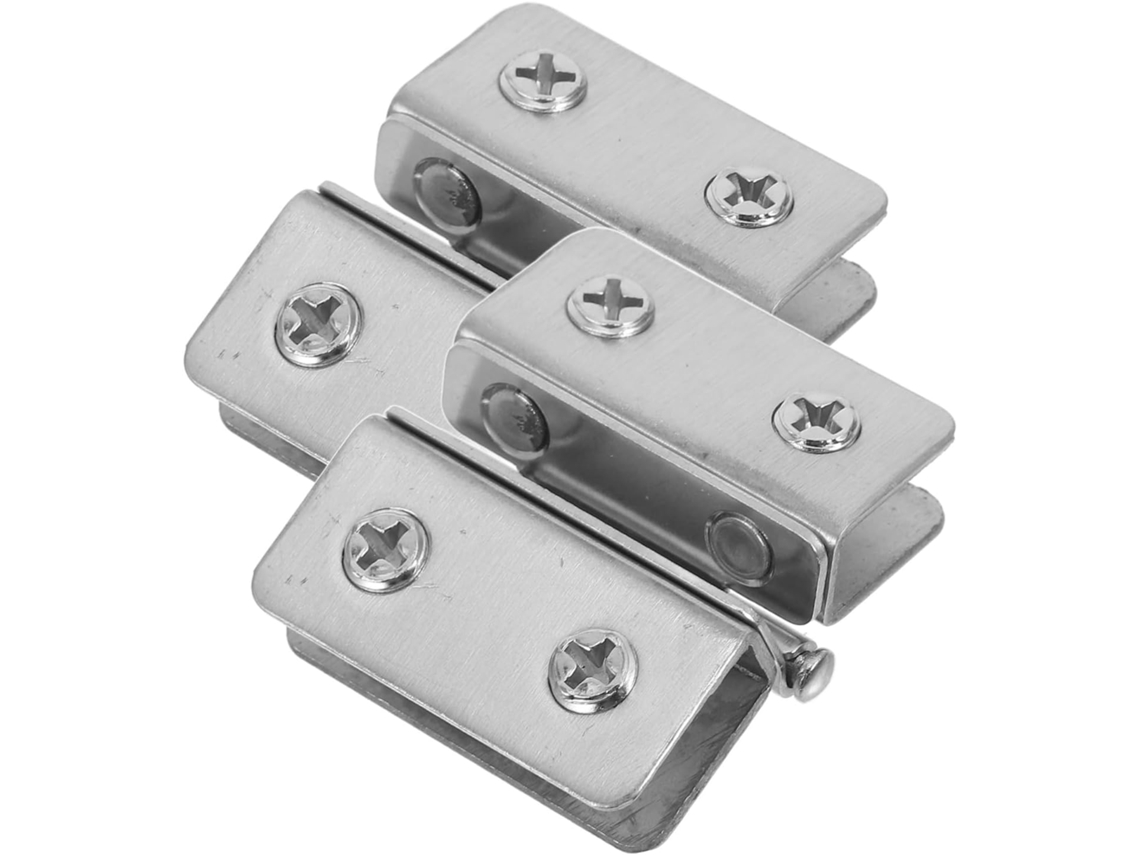 Luxshiny 2 De Aço Com Fixação Dupla Para Portas Vidro Estilo Moderno E