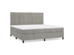 Box Spring Bed, Box Spring Beds Vidaxl Cinzeto Veludo (200 X 200 Cm)