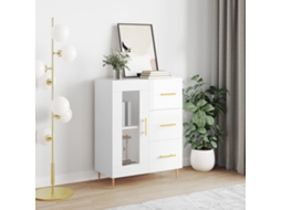 Aparador 69,5x34x90 cm Madera Procesada Blanco Brillo