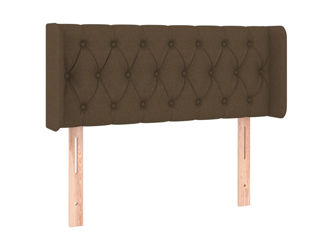 Cabeceira de Cama com Abas Tecido Castanho Escuro MAISON EXCLUSIVE (93x16x78 cm)