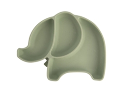 Prato Para Criança Orion Silicone Verde 23,5x19x3,5 Cm Resistência Ao Calor