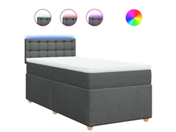 Box Spring Bed, Box Spring Beds Vidaxl Cinzeto Tecido (100 X 200 Cm)