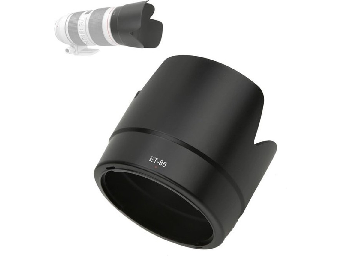 Capacete Solar Preto Plástico - Apropriado Para Ef 70-200mm F2.8 Is - Durável - Resistente - Proteção Contra Luz Indesejada - Peso Aproximado De 69 G