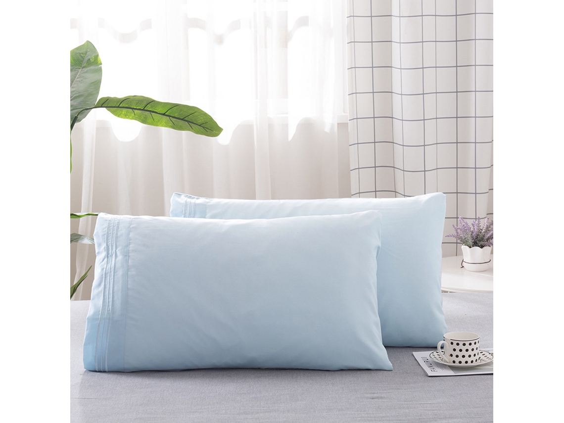 Fronhas de Cetim de Seda Macia e Suave 2 Pack-Azul EVELTEK 51x76cmx2