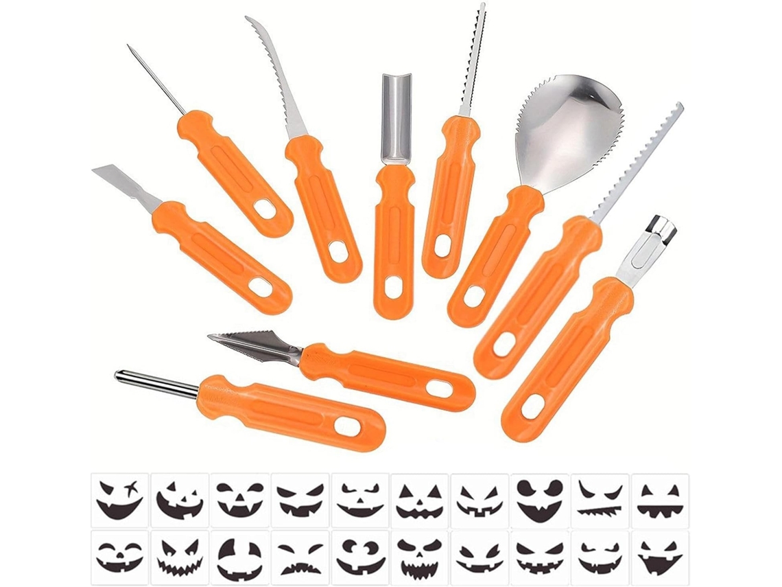 Kit Para Esculpir Abóboras Com 30 Raspadores E Moldes