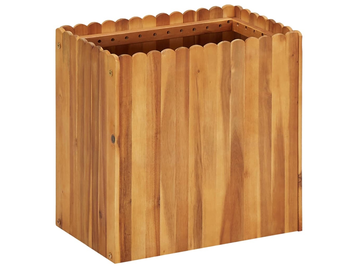 Vidaxl Vaso/floreira De Jardim 50x30x50 Cm Madeira De Acácia Maciça