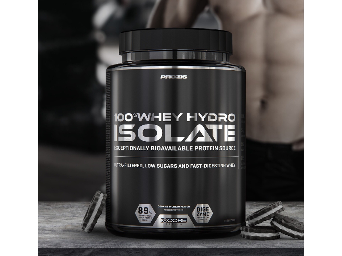 100% Whey Hydro Isolate 2Kg PROZIS : Sabor Biscoitos e Creme