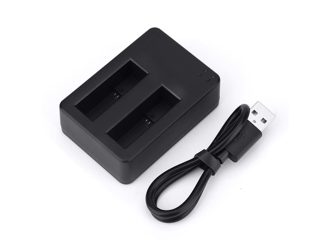 Carregador Duplo De Bateria Profissional Telesin Para Acessórios Câmeras Esportivas Gopro Fusion-aquaforge